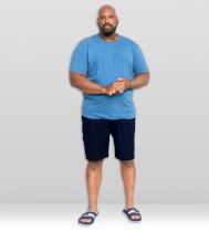 Bermuda de Jogging Grande Taille Homme Bleu Marine du JOHN de DUKE 