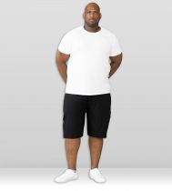Bermuda de Jogging Noir Grande Taille JOHN de DUKE