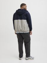 Blouson &agrave; Capuche Bleu Marine Jack&Jones du 3XL au 8XL