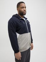 Blouson &agrave; Capuche Bleu Marine Jack&Jones du 3XL au 8XL