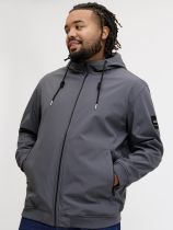 Blouson &agrave; Capuche Softshell Gris Jack&Jones du 3XL au 8XL