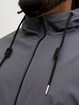 Blouson &agrave; Capuche Softshell Gris Jack&Jones du 3XL au 8XL