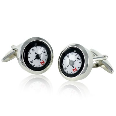 Boutons de manchette avec boussole Lindenmann