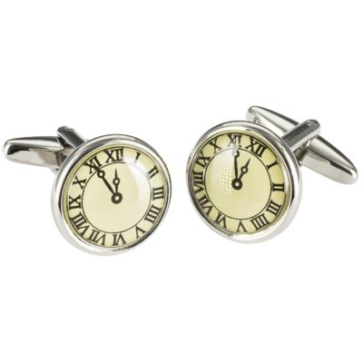 Boutons de manchette avec montre int�gr�e
