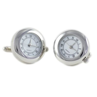 Boutons de manchette pour chemise avec montre int�gr�e Lindenmann