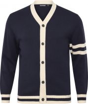 Cardigan Coton Col V Bleu Marine All Size du 3XL au 8XL