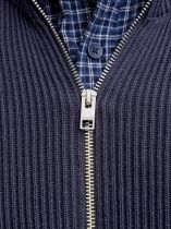 Cardigan Zip Bleu Marine Jack&Jones du 3XL au 8XL