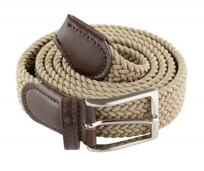 Ceinture Textile Tress�e Beige de 110 � 150 cm Lindenmann