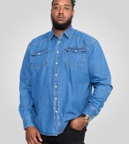 Chemise Jean Bleu Grande Taille Homme WESTERN de DUKE du 1XL au 8XL