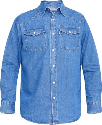 Chemise Jean Bleu Grande Taille Homme WESTERN de DUKE du 1XL au 8XL