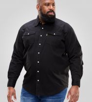 Chemise Jean Noir Grande Taille Homme WESTERN de DUKE du 1XL au 6XL