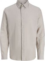 Chemise Lin Manches Longues Beige du 3XL au 8XL
