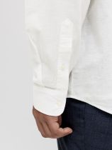 Chemise Lin Manches Longues Blanche du 3XL au 8XL