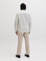 Chemise Lin Manches Longues Blanche Jack&Jones du 3XL au 8XL