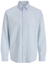 Chemise Lin Manches Longues Bleue du 3XL au 8XL