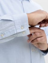 Chemise Lin Manches Longues Bleue du 3XL au 8XL