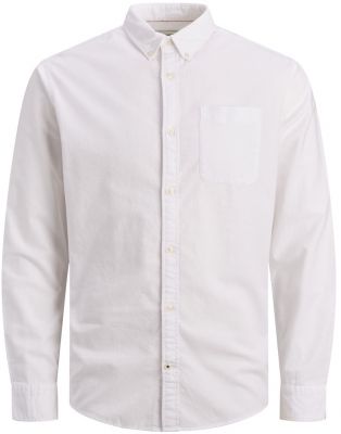 Chemise Manches Longues Blanche Jack&Jones du 4XL au 8XL