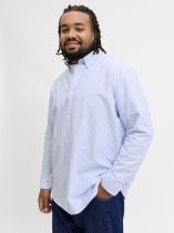 Chemise Manches Longues Bleu &agrave; Rayures Jack&Jones du 3XL au 8XL