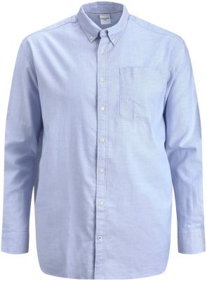Chemise Manches Longues Bleu Jack&Jones du 4XL au 8XL