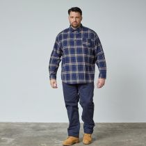 Chemise Manches Longues Bleu Marine All Size du 3XL au 8XL