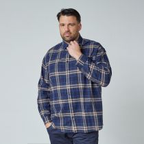 Chemise Manches Longues Bleu Marine All Size du 3XL au 8XL