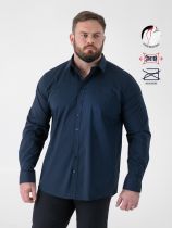 Chemise Manches Longues Bleu Marine Duke du 2XL au 8XL