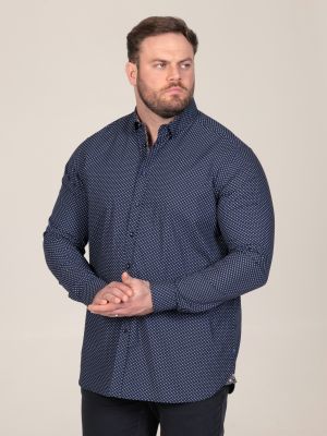 Chemise Manches Longues Bleu Marine Duke Du 3XL au 8XL
