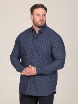 Chemise Manches Longues Bleu Marine Duke Du 3XL au 8XL