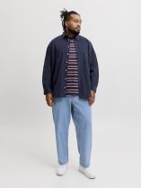 Chemise Manches Longues Bleu Marine Jack&Jones du 3XL au 8XL