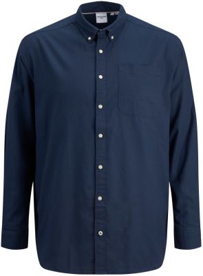 Chemise Manches Longues Bleu Marine Jack&Jones du 4XL au 8XL