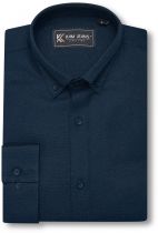 Chemise Manches Longues Bleu Marine Kam du 2XL au 8XL