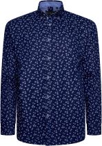 Chemise Manches Longues Bleu Marine Kam du 2XL au 8XL