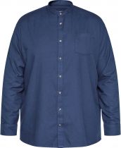 Chemise Manches Longues Col Mao Bleu Marine All Size du 3XL au 8XL