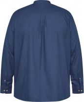 Chemise Manches Longues Col Mao Bleu Marine All Size du 3XL au 8XL