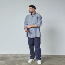 Chemise Manches Longues Grise All Size du 3XL au 8XL