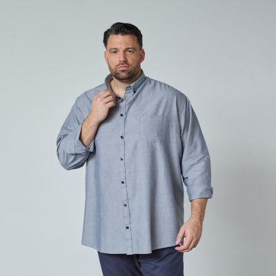 Chemise Manches Longues Grise All Size du 3XL au 8XL