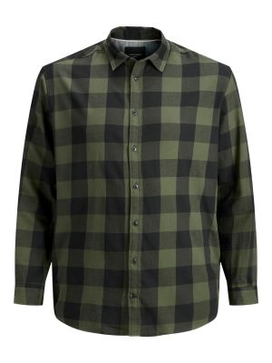 Chemise Manches Longues Marron Jack&Jones du 4XL au 8XL