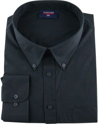Chemise Manches Longues Noir Espionage du 2XL au 8XL