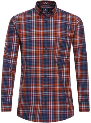 Chemise Orange a Rayures Blanches Pour Homme Marque Française PACAP Taille XL