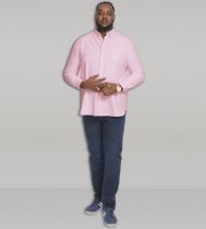 Chemise Manches Longues Rose Duke Du 2XL au 8XL