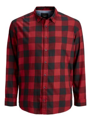 Chemise Manches Longues Rouge Jack&Jones du 4XL au 8XL