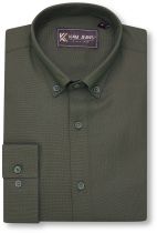 Chemise Manches Longues Vert Kam du 2XL au 8XL