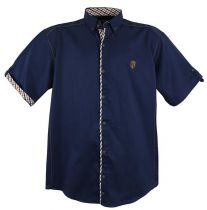 Chemisette &agrave; Manches Courtes Bleu Marine  Lavecchia du 3XL au 8XL