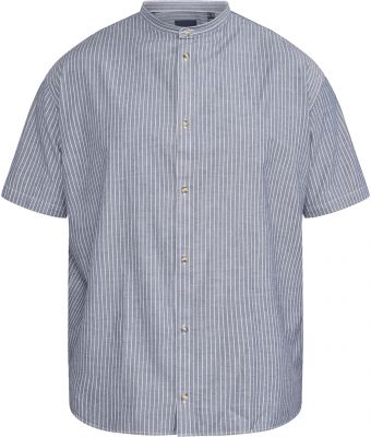 Chemisette Col Mao Manches Courtes Bleue All Size du 3XL au 8XL