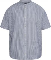 Chemisette Col Mao Manches Courtes Bleue All Size du 3XL au 8XL