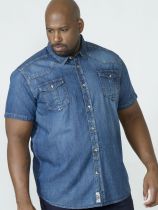 Chemisette Jean Manches Courtes Indigo Duke Du 3XL au 6XL