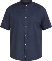 Chemisette Lin Col Mao Bleu Marine All Size du 3XL au 8XL