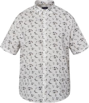 Chemisette Lin Manches Courtes Blanche All Size du 3XL au 8XL