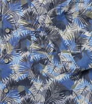 Chemisette Lin Manches Courtes Bleu Marine Redmond du 2XL au 6XL