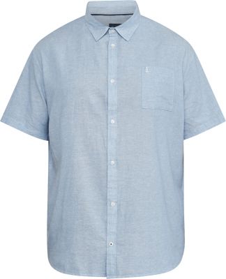 Chemisette Lin Manches Courtes Bleue All Size du 3XL au 8XL